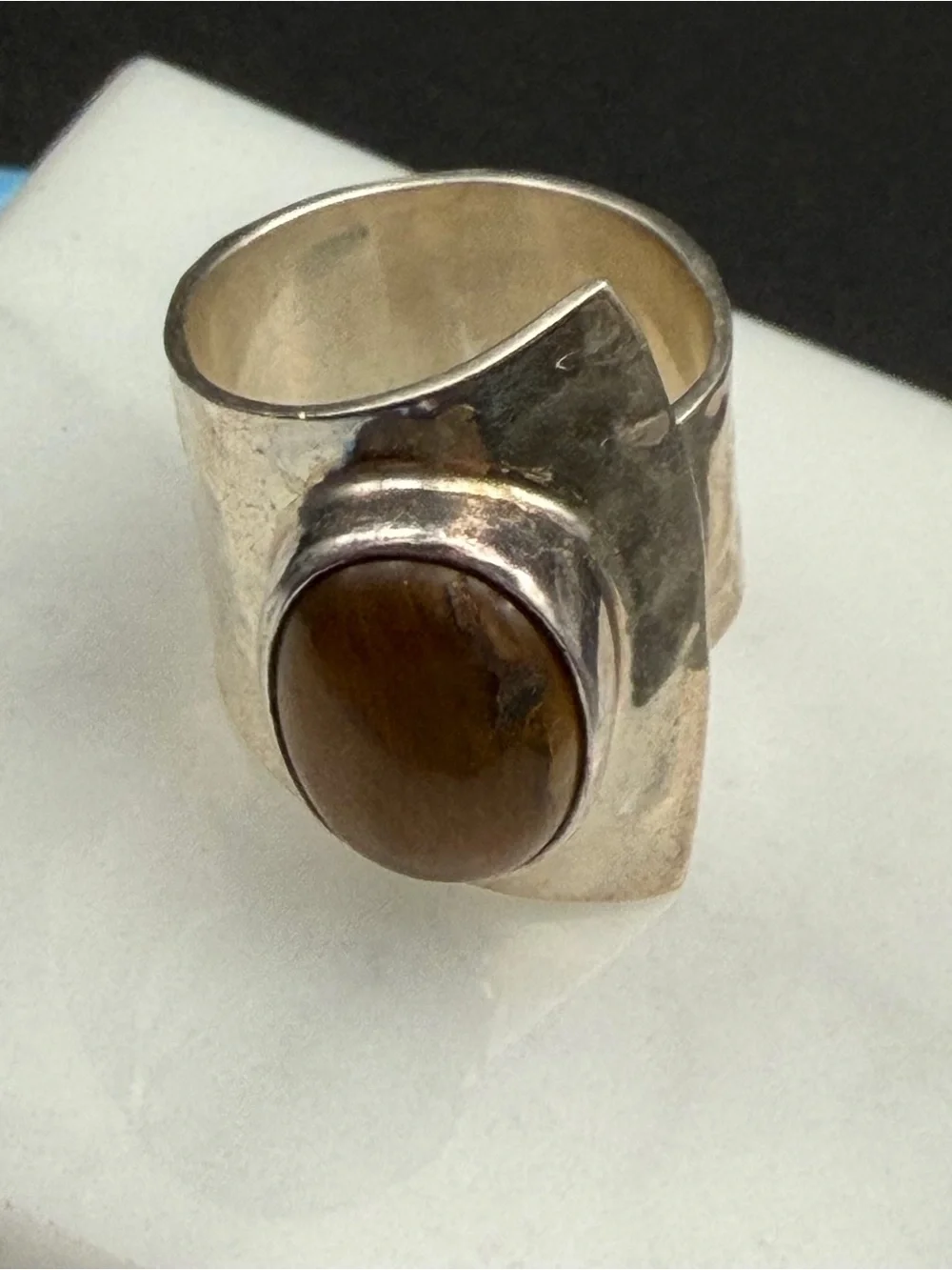 Vintage Plateria Los Ballesteros 925 Mexico Ring Size 6.25 eagle Assay #S76